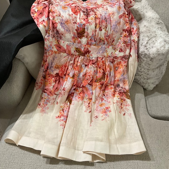 Zimmermann Devi Plunge Mini Dress AU 3. US Size 10 BNWT - Picture 8 of 15
